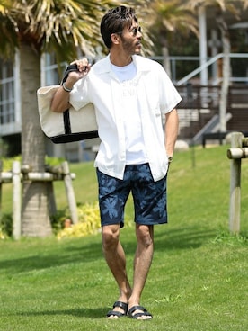 「jiggys shop（ジギーズショップ）のアイテム」を使った、JIGGYS SHOP PRESSさん（メンズ・180cm）の夏コーディネート