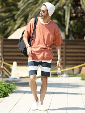 「jiggys shop（ジギーズショップ）のアイテム」を使った、JIGGYS SHOP PRESSさん（メンズ・180cm）の夏コーディネート