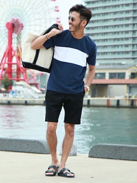 「jiggys shop（ジギーズショップ）のアイテム」を使った、JIGGYS SHOP PRESSさん（メンズ・180cm）の夏コーディネート