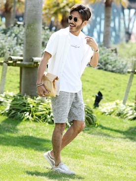 「jiggys shop（ジギーズショップ）のアイテム」を使った、JIGGYS SHOP PRESSさん（メンズ・180cm）の夏コーディネート