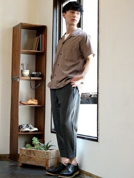 「NIIRUS（ニールス）のアイテム」を使った、JIGGYS SHOP PRESSさん（メンズ・178cm）の夏コーディネート