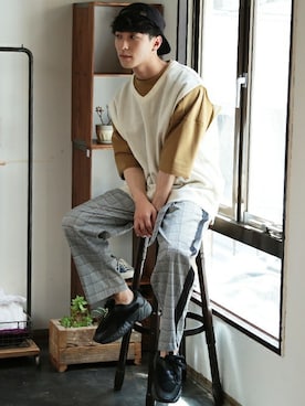 「NIIRUS（ニールス）のアイテム」を使った、JIGGYS SHOP PRESSさん（メンズ・178cm）の夏コーディネート