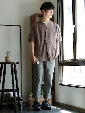 「NIIRUS（ニールス）のアイテム」を使った、JIGGYS SHOP PRESSさん（メンズ・178cm）の夏コーディネート