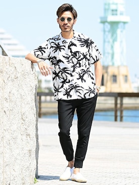 「jiggys shop（ジギーズショップ）のアイテム」を使った、JIGGYS SHOP PRESSさん（メンズ・180cm）の夏コーディネート