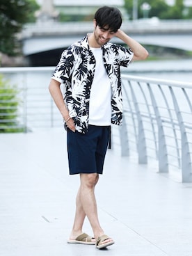 「jiggys shop（ジギーズショップ）のアイテム」を使った、JIGGYS SHOP PRESSさん（メンズ・183cm）の夏コーディネート