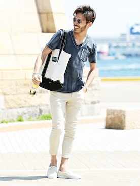 「jiggys shop（ジギーズショップ）のアイテム」を使った、JIGGYS SHOP PRESSさん（メンズ・180cm）の夏コーディネート