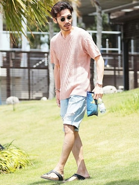 「jiggys shop（ジギーズショップ）のアイテム」を使った、JIGGYS SHOP PRESSさん（メンズ・180cm）の夏コーディネート