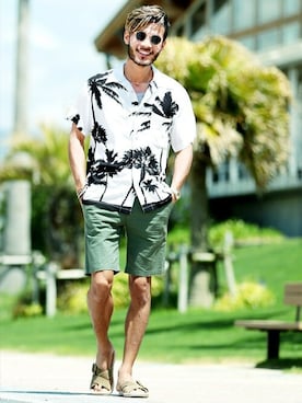 「jiggys shop（ジギーズショップ）のアイテム」を使った、JIGGYS SHOP PRESSさん（メンズ・180cm）の夏コーディネート