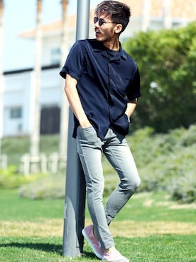 「jiggys shop（ジギーズショップ）のアイテム」を使った、JIGGYS SHOP PRESSさん（メンズ・180cm）の夏コーディネート