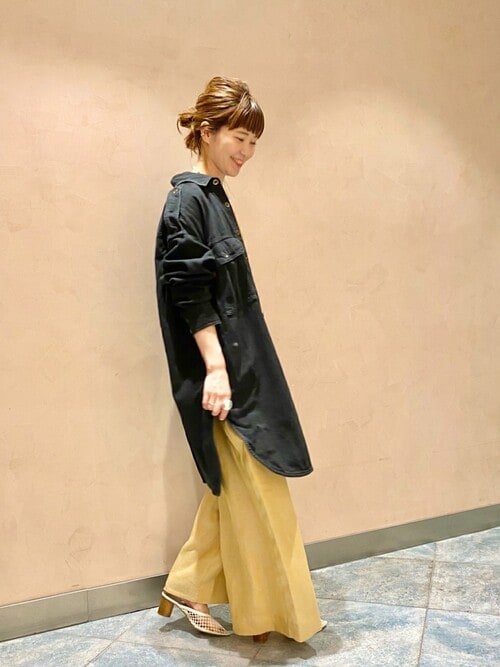 シャツ+ブラウス(長袖+七分) Spick &amp; Span - Spick&amp;Span/5 1/2 LONG-LINE DENIM SHIRT Spick & Span - Spick&Span/5 1/2 LONG-LINE DENIM SHIRTの通販