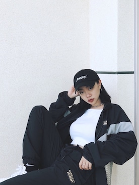 「Carhartt（カーハート）のアイテム（ナイロンジャケット）」を使った、Serena Chenさん（レディース・164cm）の夏コーディネート