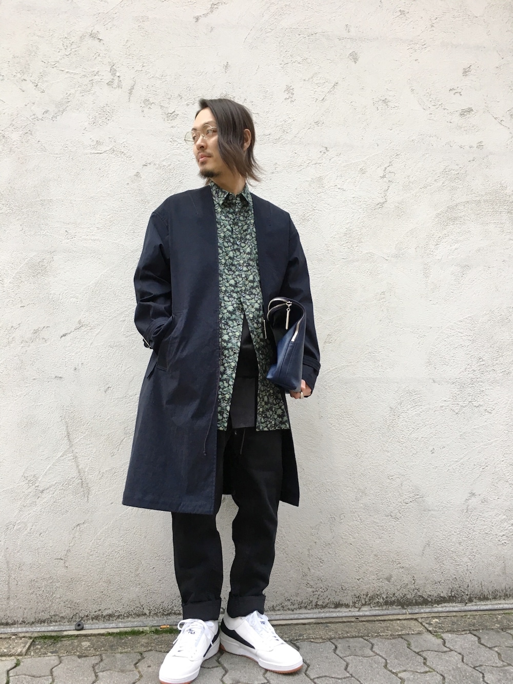 「3.1 phillip lim、08sircus、gosharubchinskiy、A.D.S.R.、スニーカー、LHP名古屋、LHP」｜「Gosha Rubchinskiyのアイテム（スニーカー、ホワイト系）」を使った、kazuya muraiさん（メンズ・168cm）の冬コーディネートの1枚目の写真