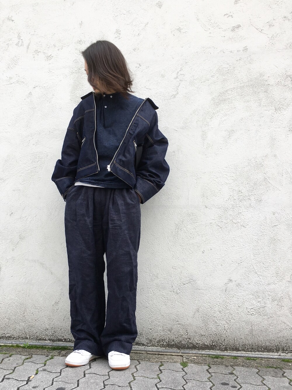 「はるコーデ、シンプル、オトナカジュアル、denim、soe、gosharubchinskiy、TONSURE、LHP、LHP名古屋」｜「TONSUREのアイテム（スラックス、ブルー系）」を使った、kazuya muraiさん（メンズ・168cm）の春コーディネートの1枚目の写真