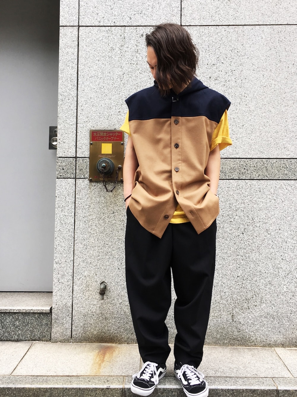 「MARNI、夏、AW、LHP、LHP名古屋」｜「MARNIのアイテム（スラックス、ブラック系）」を使った、kazuya muraiさん（メンズ・168cm）の夏コーディネートの1枚目の写真