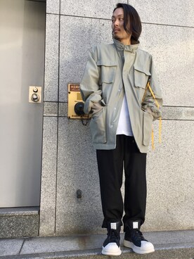 「L.H.P（エルエイチピー）のアイテム（スラックス）」を使った、kazuya muraiさん（メンズ・168cm）の秋コーディネート
