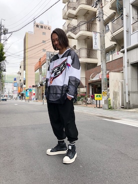 「RickOwens×adidas」｜kazuya muraiさん（メンズ・168cm）の春コーディネート