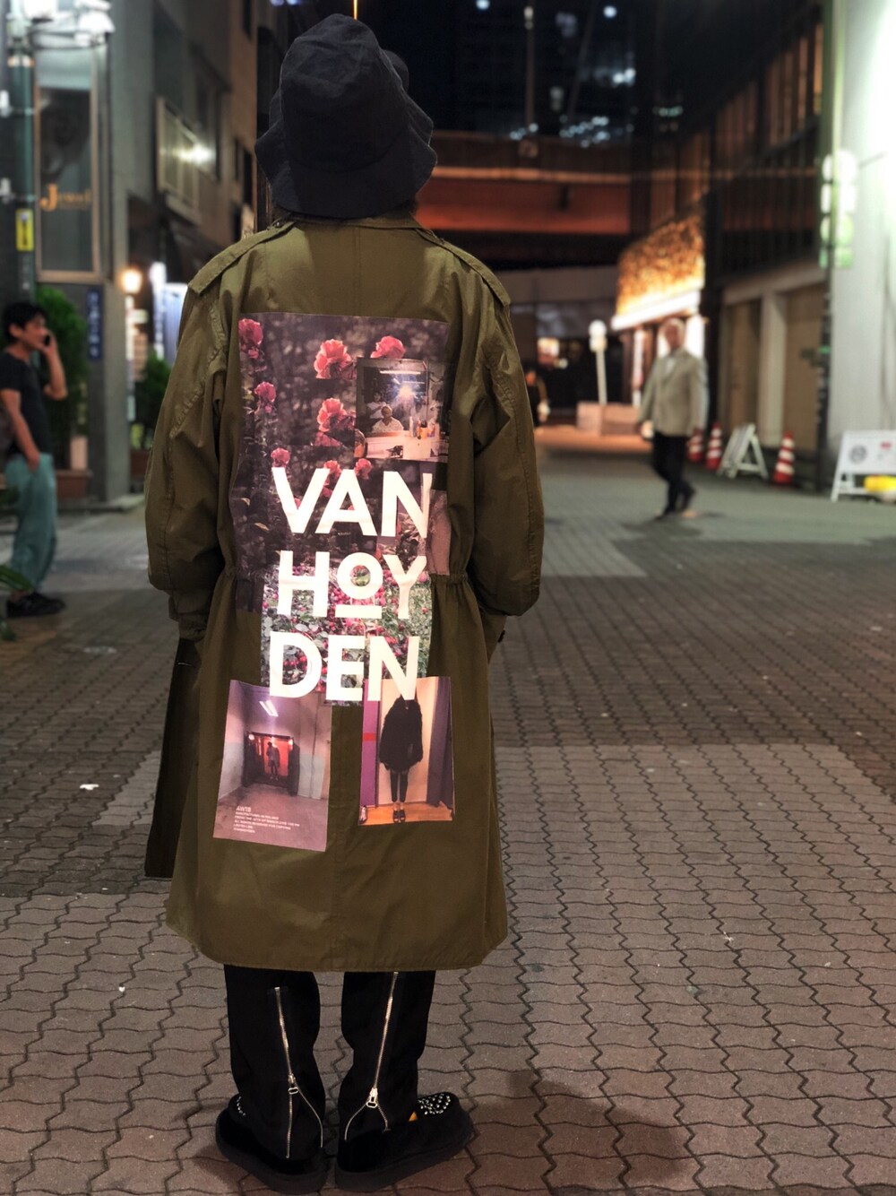 「モッズコート、LHP、Danke schon、休日スタイル、ボンテージパンツ、秋コーデ、WHITELAND BLACKBURN、PALM ANGELS、VANHOYDEN、LHP上野」｜「WHITELANDのWHITELAND/ホワイトランド/BONTAGE PANTS（その他パンツ、ブラック系）」を使った、kazuya muraiさん（メンズ・168cm）の秋コーディネートの1枚目の写真