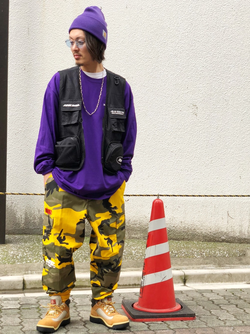 「carhartt、adsr、WHITELAND BLACKBURN、KaneZ、Timberland、boots、Danke schon、LHP、LHP上野」｜「TimberlandのTimberland/ティンバーランド/Field Boot（ブーツ、ベージュ系）」を使った、kazuya muraiさん（メンズ・168cm）の秋コーディネートの1枚目の写真