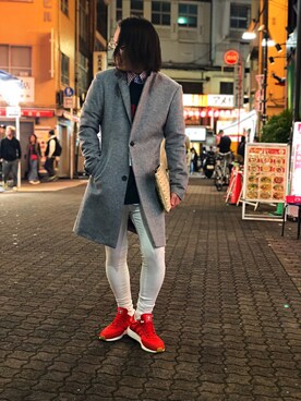 チェスターコートを使った Lhp上野 のメンズ人気ファッションコーディネート Wear