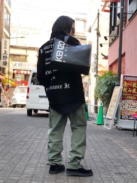 「L.H.P（エルエイチピー）のアイテム（パンツ）」を使った、kazuya muraiさん（メンズ・168cm）の冬コーディネート