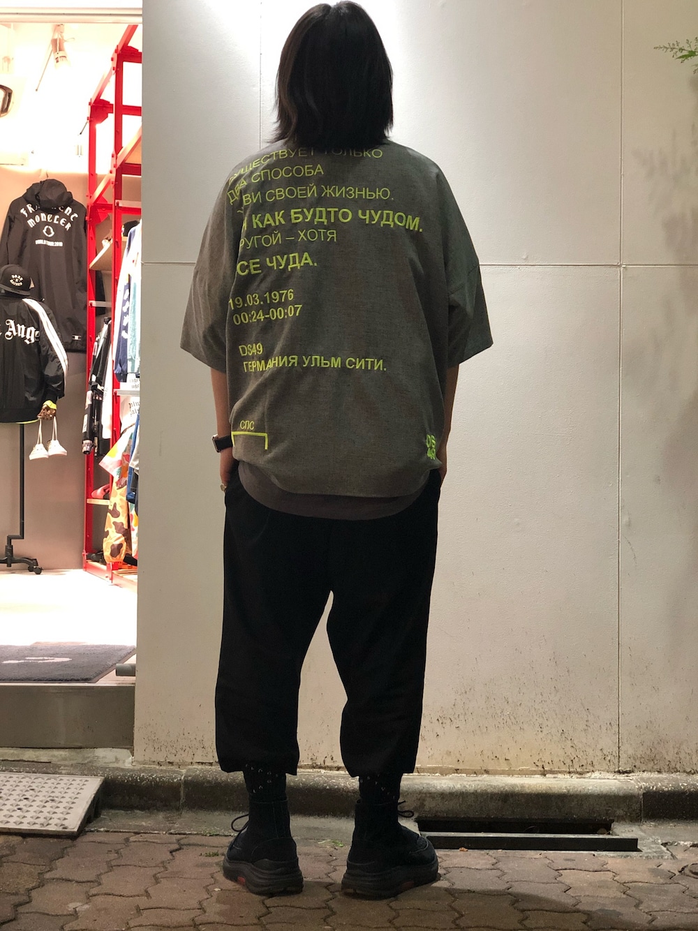 「ブーツ、夏、アウトドアスタイル、LHP、Danke schon、blackmeans、シャツスタイル、上野、WHITELAND BLACKBURN、LHP上野」｜「DANKE SCHONのDankeSchon/ダンケシェーン/ALBERT S/S Shirts（シャツ/ブラウス、グレー系）」を使った、kazuya muraiさん（メンズ・168cm）の春コーディネートの1枚目の写真