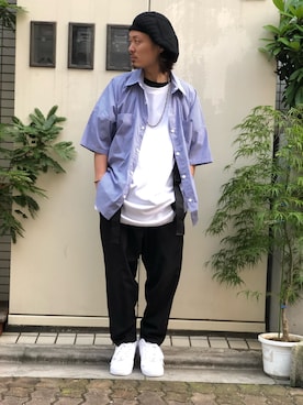 「DANKE SCHON（ダンケシェーン）のアイテム（トップス）」を使った、kazuya muraiさん（メンズ・168cm）の夏コーディネート