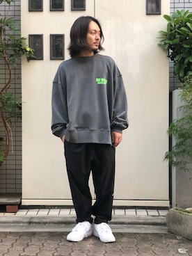 「アイテム（スウェット）」を使った、kazuya muraiさん（メンズ・168cm・30代）の夏コーディネート