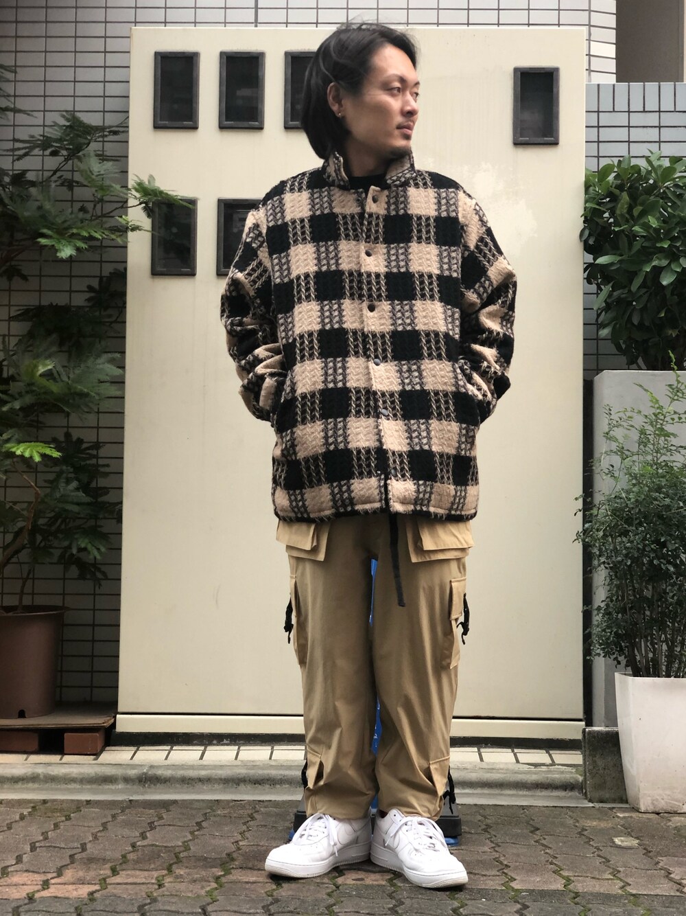 「NIKE、LHP、秋色、大人カジュアル、Danke schon、シンプルコーデ、秋、オトナカジュアル、WHITELAND BLACKBURN、LHP上野」｜「DANKE SCHONのDankeSchon/ダンケシェーン/ウールコーチジャケット（ブルゾン、ベージュ系）」を使った、kazuya muraiさん（メンズ・168cm）の秋コーディネートの1枚目の写真