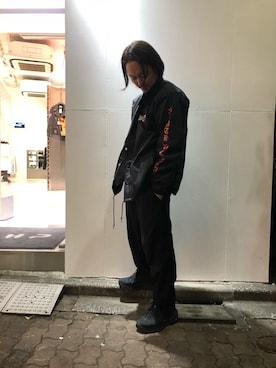 「WHITELAND（ホワイトランド）のアイテム（パンツ）」を使った、kazuya muraiさん（メンズ・168cm）の冬コーディネート