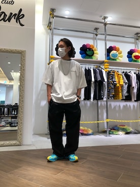 「WHITELAND（ホワイトランド）のアイテム（Tシャツ/カットソー）」を使った、kazuya muraiさん（メンズ・168cm）の夏コーディネート