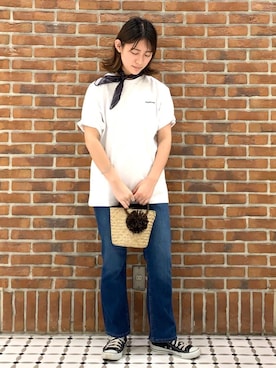 「coen（コーエン）のアイテム（財布/小物）」を使った、coen    あべさん（レディース・158cm）の春コーディネート