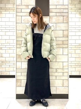 「coen（コーエン）のアイテム（ダウンジャケット/コート）」を使った、coen    あべさん（レディース・158cm）の秋コーディネート