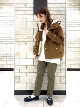 「アイテム（マウンテンパーカー）」を使った、coen    あべさん（レディース・158cm）の冬コーディネート