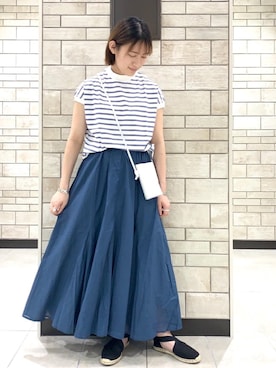 「USAコットン」｜「アイテム（サンダル）」を使った、coen    あべさん（レディース・159cm）の春コーディネート