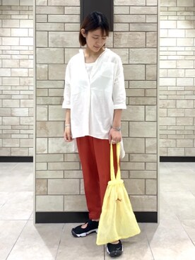 「ベーシックカラー」｜coen    あべさん（レディース・159cm）の夏コーディネート