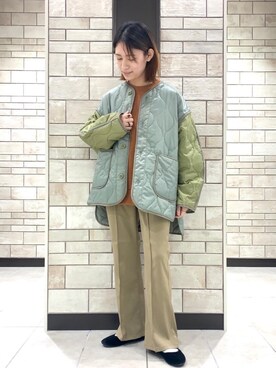 「みりたりー」｜「アイテム（ミリタリージャケット）」を使った、coen    あべさん（レディース・159cm）の秋コーディネート