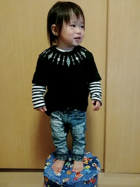 「RAD CUSTOM（ラッドカスタム）のアイテム（パンツ）」を使った、аотмайさん（キッズ・80cm）の冬コーディネート