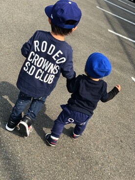 「Rodeo Crowns（ロデオクラウンズ）のアイテム」を使った、аотмайさん（キッズ・70cm）の春コーディネート