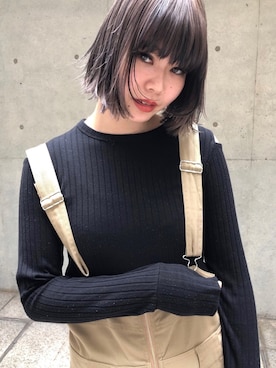 「平成最後のWEARISTAセンバツ」｜「アイテム（サロペット/オーバーオール）」を使った、yuiさん（レディース・167cm）の冬コーディネート