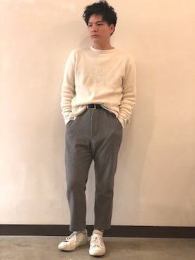 「Kaptain Sunshine（キャプテン サンシャイン）のアイテム」を使った、きぬもとさん（メンズ・173cm）の冬コーディネート