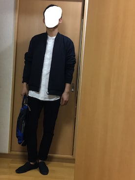 「ADAM ET ROPE'（アダムエロペ）のアイテム（MA-1）」を使った、AK190さん（メンズ・168cm）の春コーディネート