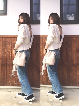 「AMIW（アミウ）のアイテム」を使った、shihoさん（レディース・155cm）の春コーディネート