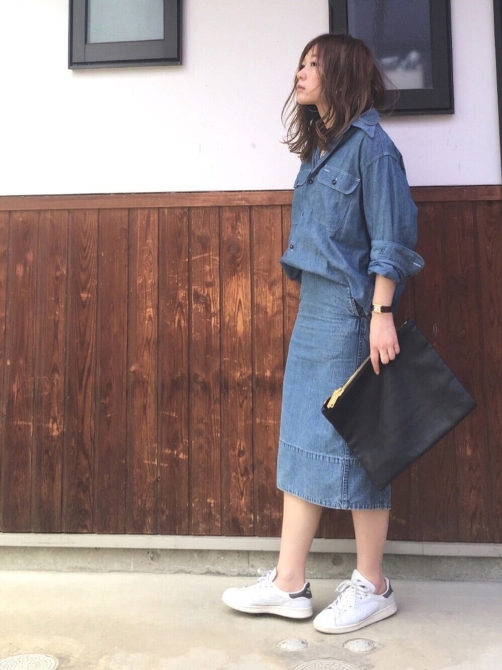 shihoさんの「デニムタイトスカート（MADISON BLUE）」を使ったコーディネート