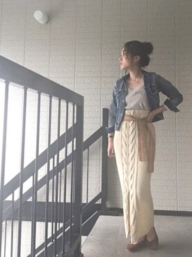 「A.P.C.（アーペーセー）のballerine porselli 17AC（バレエシューズ）」を使った、shihoさん（レディース・155cm）の秋コーディネート