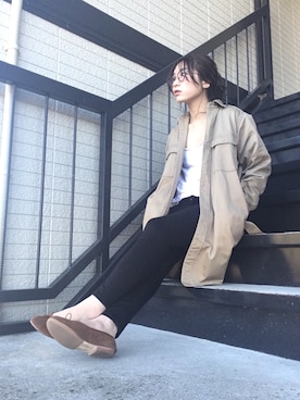 「A.P.C.（アーペーセー）のballerine porselli 17AC（バレエシューズ）」を使った、shihoさん（レディース・155cm）の冬コーディネート