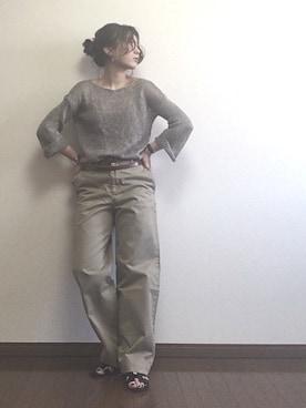 「NOWOS（ノーウォス）のアイテム」を使った、shihoさん（レディース・155cm）の春コーディネート