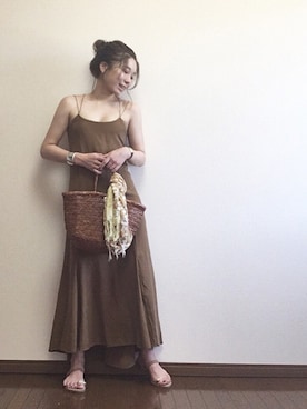 「NOWOS（ノーウォス）のアイテム」を使った、shihoさん（レディース・155cm）の夏コーディネート