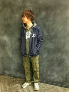 「Magazines（マガジンズ）のアイテム」を使った、MAGAZINESさん（メンズ・172cm）の春コーディネート