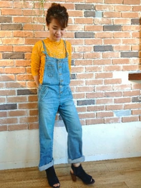 「Ray BEAMS（レイビームス）のアイテム（サロペット/オーバーオール）」を使った、ユリさん（レディース・150cm）の夏コーディネート