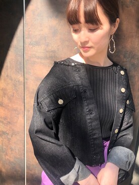 「平成最後のWEARISTAセンバツ」｜「アイテム（ブルゾン）」を使った、藤井さん（レディース・166cm）の春コーディネート
